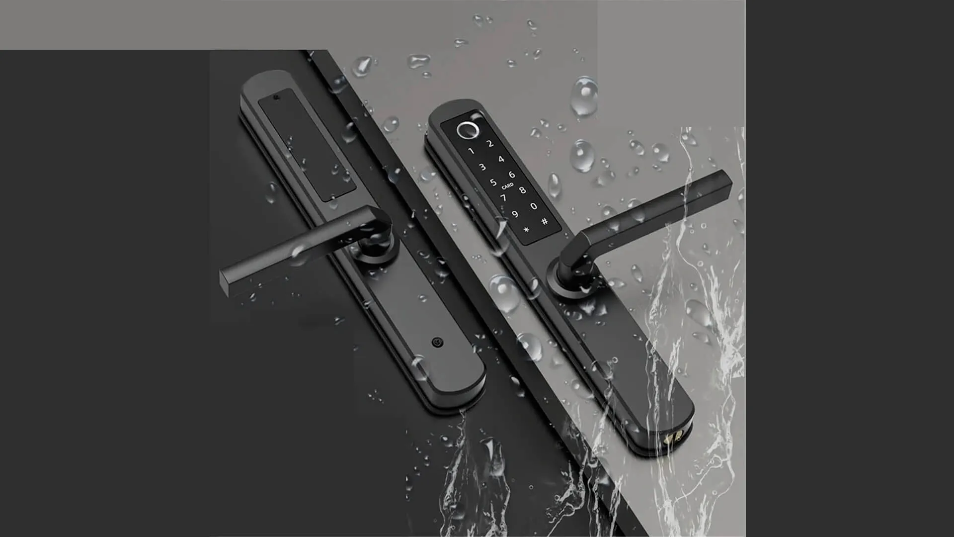 Cerradura inteligente con resistencia IP65 para puerta exterior expuesta a la lluvia